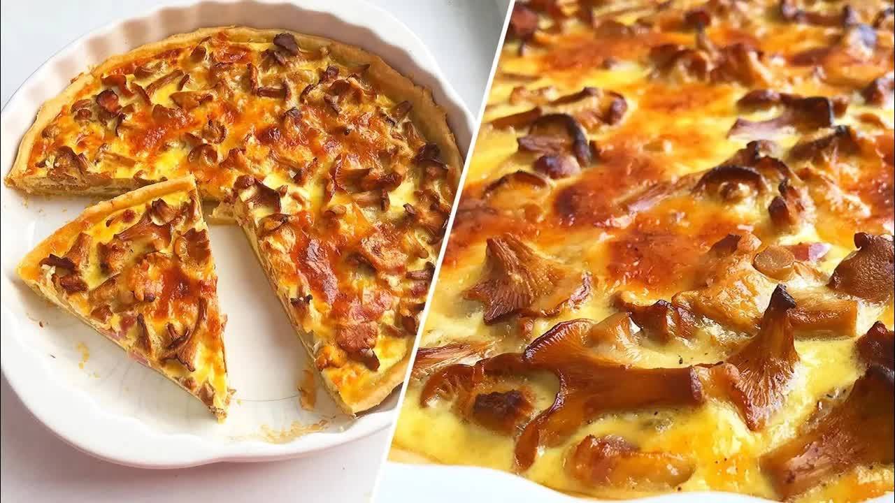 Заливной пирог с грибами, ветчиной и сыром — мировой хит! 🥧🧀