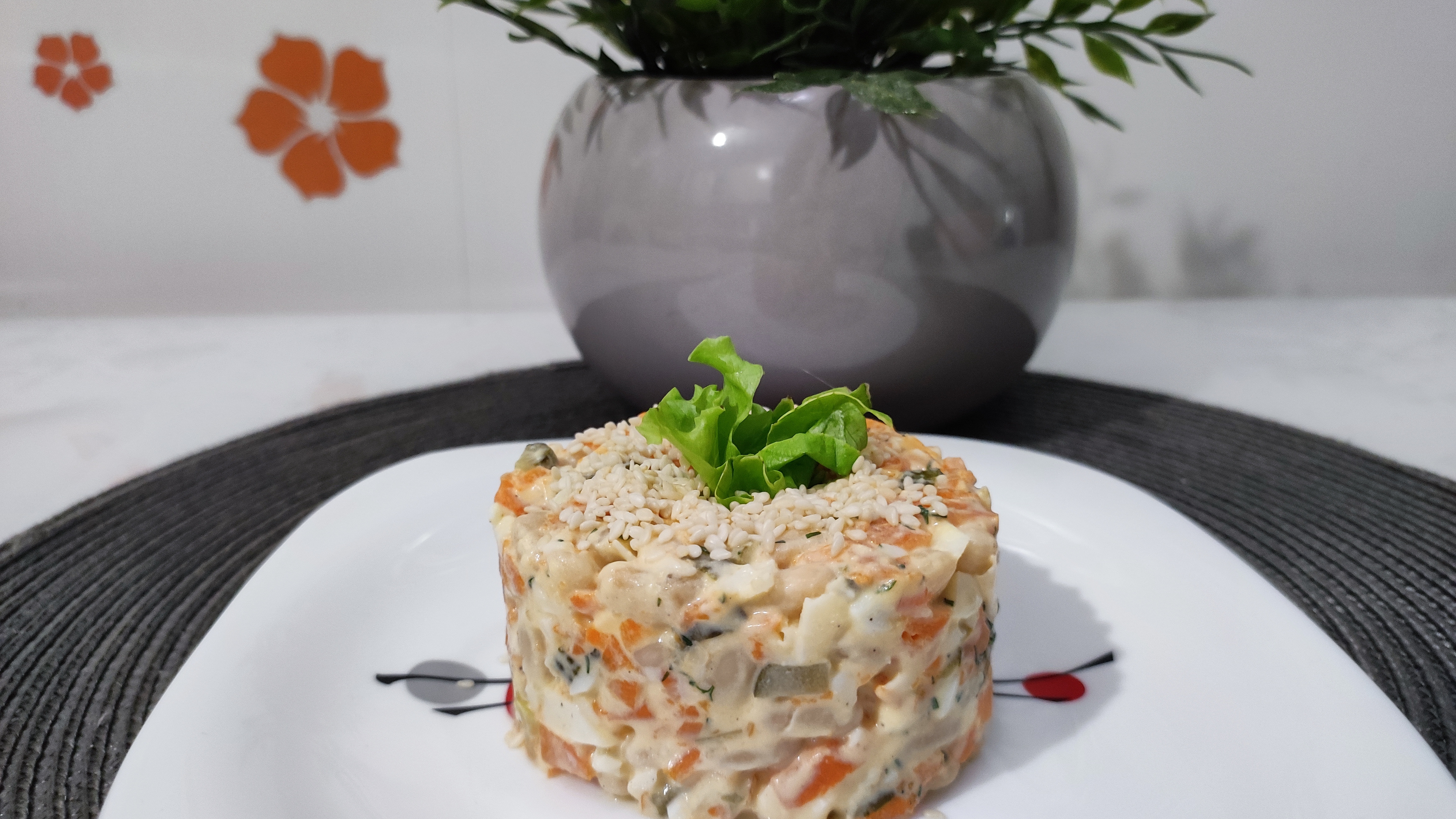 Салат из белой фасоли! Всё очень просто и вкусно!