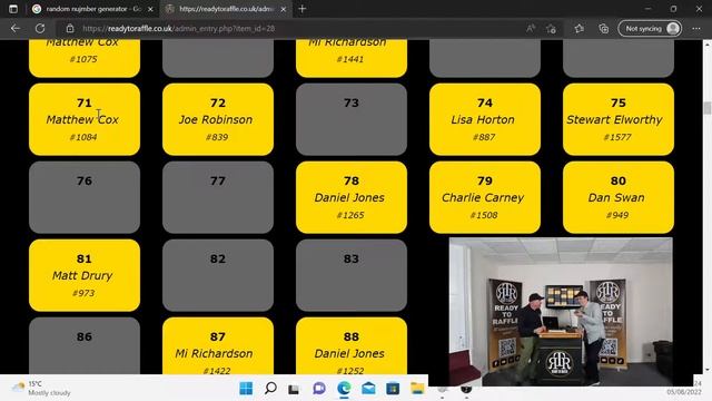 Our first ever Live raffle #1