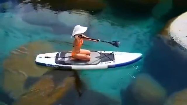 Cursing on Paddle Board in Tahoe