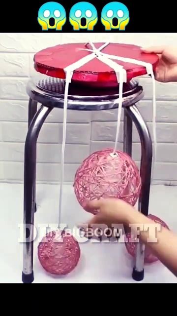 Jute craft Lamp with Balloon | Home decorating ideas handmade