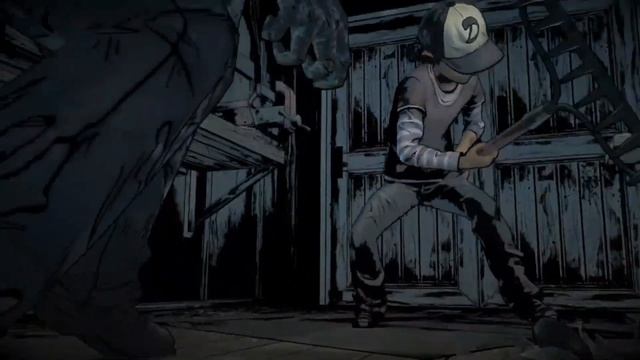 The Walking Dead S2 Clementine Killing Walker In The Shed (Re-scored With Original Music)