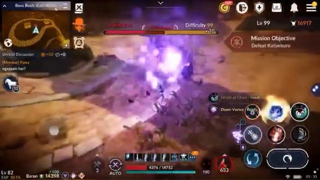 black desert mobile boss rush katimburu lvl 99