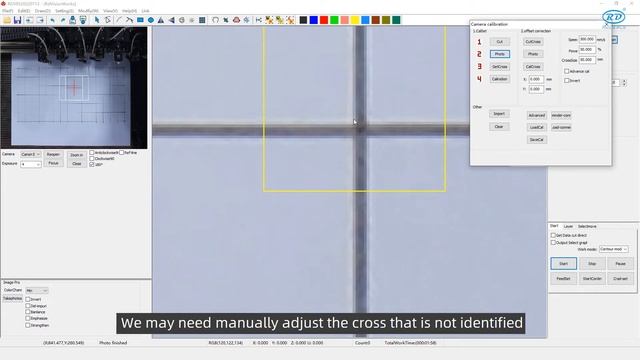 RDVisionWorks tutorial:Camera CalSet and Offset Correction#rdc6445g#rdc6442g#ccd#ruida cutter