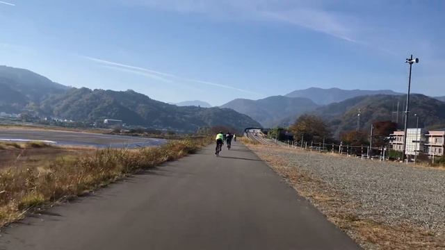 南アルプスロングライド80km 釜無川沿い