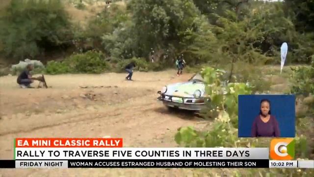 Raaji Bharij is the overnight leader of the East Africa mini classic rally