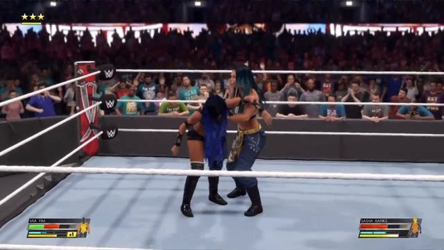 WWE 2K22-WWE SmackDown Women's Championship Match: Mia Yim vs. Sasha Banks (WrestleMania 37).