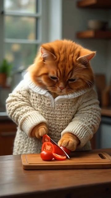 Довольный рыжий кот