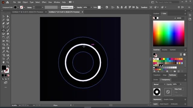 How to create NEON GLOW effect  shape || Adobe illustrator || Noman Tahir