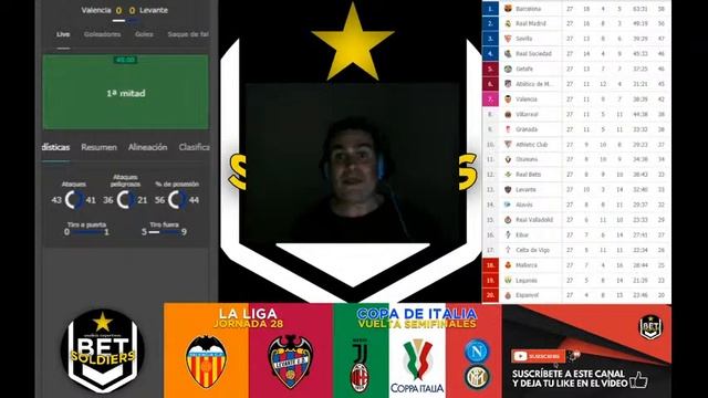 EN VIVO. VALENCIA CF - LEVANTE UD. LA LIGA. LIVE