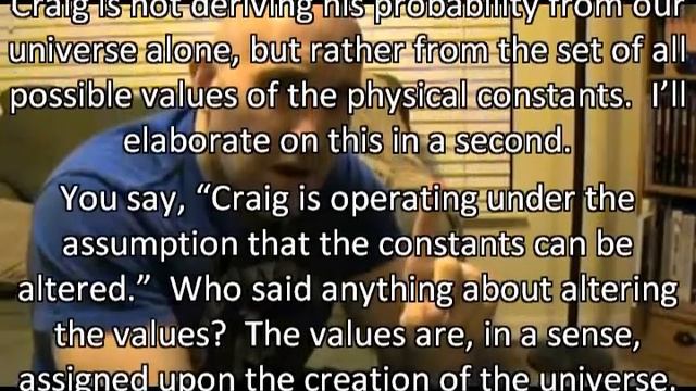 Re: Dark Antic's Probability Argument Against Dr. Craig's Kalam Argument