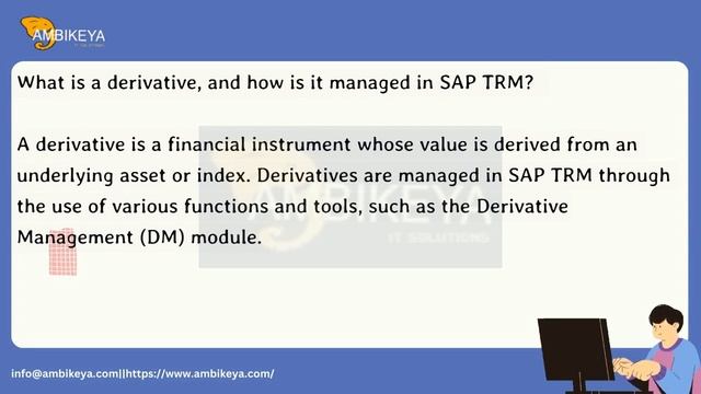 SAP TRM (Treasury and Risk Management) Interview Questions and Answers (2023) || Ambikeya