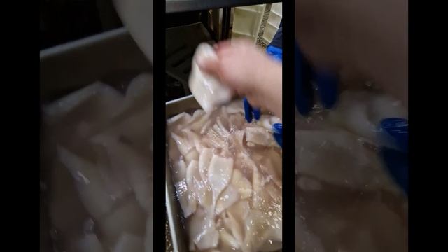 КМ200 чистка тушки кальмара