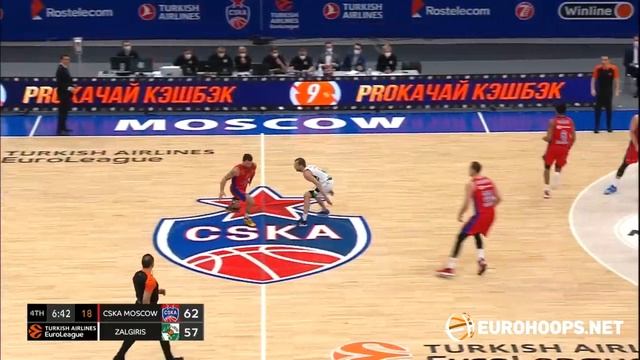 CSKA Moscow - Zalgiris Kaunas 83-73: Mike James (21 points, 5 assists)