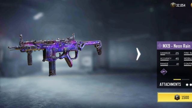 MX9-NEON RAIN EPIC GUNPRINT(GLITCH) IN CODM