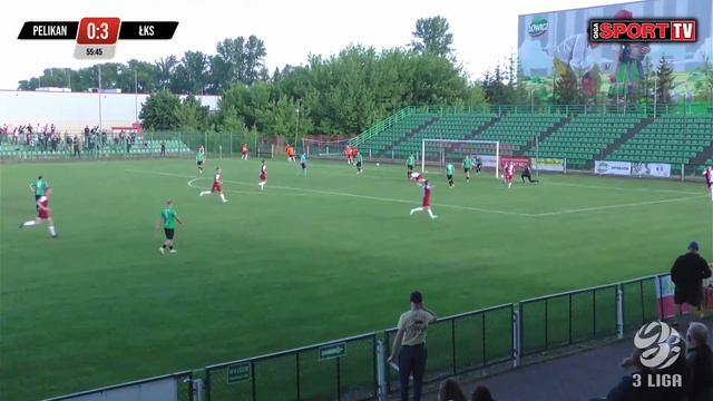 BRAMKI: Pelikan Łowicz - ŁKS Łomża || 29. kolejka III ligi gr. 1 || GIGA Sport TV