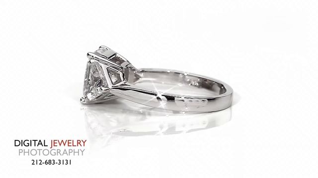 Princess and Trillion 3 Stone Diamond Ring 360 Video