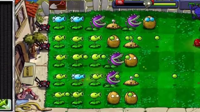 Plants.vs.Zombies.igrok растреливаю зомби