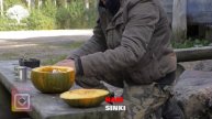 How to Cook Pumpkin With Blue Cheese and Ham on a Campfire - Easy Outdoors Cooking