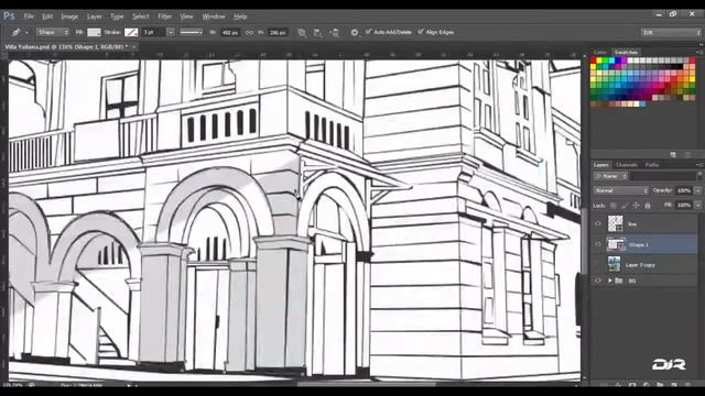 Villa Yuliana Soppeng - Vector Art Photoshop CS6  | Time Lapse | museum