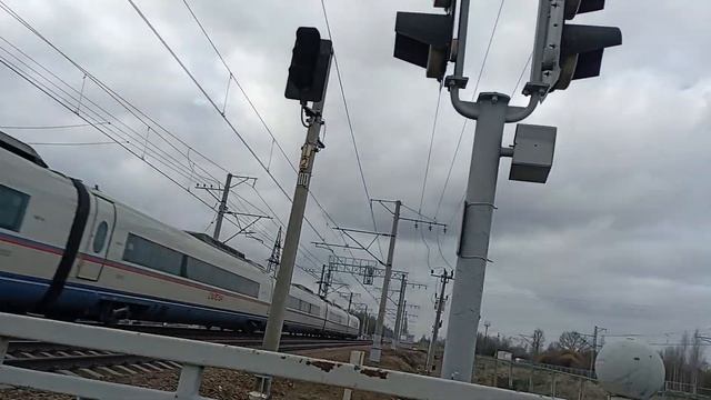 24 марта 2024 г. Высокоскоростной Электропоезд Сапсан эвс1-15 Поповка