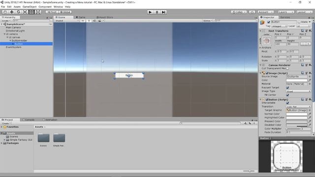 Unity toturial : How to make a main menu #1.0