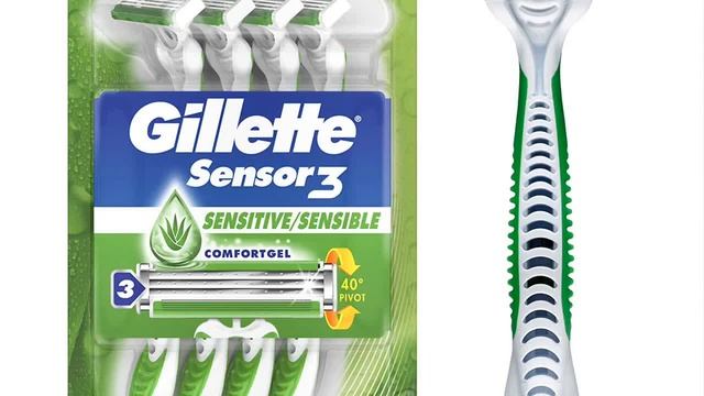 Great product -  Gillette Sensor3 Sensitive Men's Disposable Razor, 4 Razors