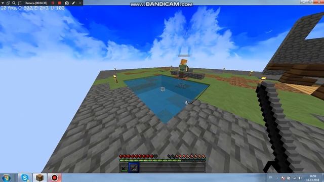 SkyBlock Vanila 3 Серия Пытались ловить рыбку