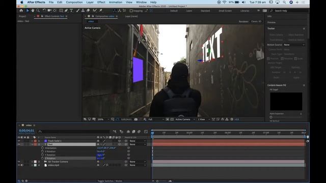 Motion tracking camera movement