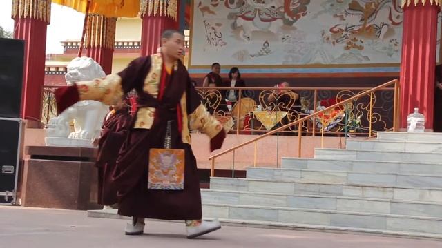 H.E Jamgon Rinpoche performed the lama dance at karma temple Bodh Gaya 12/12/2015