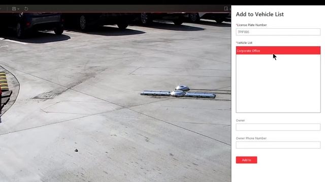 Viewing and Interacting with an ANPR Camera's Live Video in HikCentral