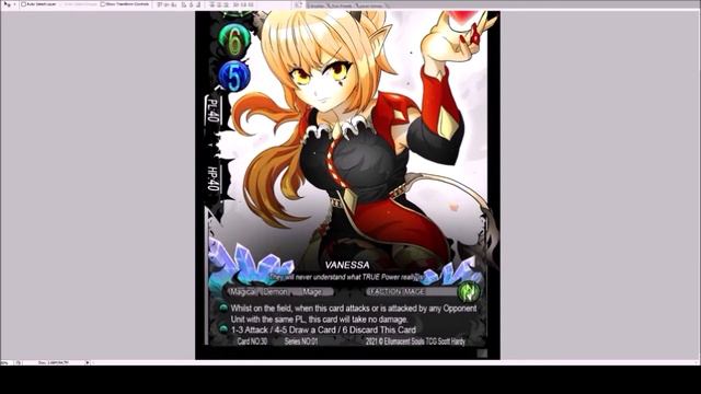 Ellumacent Souls Legends TCG 2021 Card Creation Demon Mage Vanessa #24 Homemade TCG