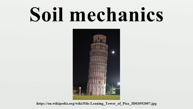 Soil mechanics