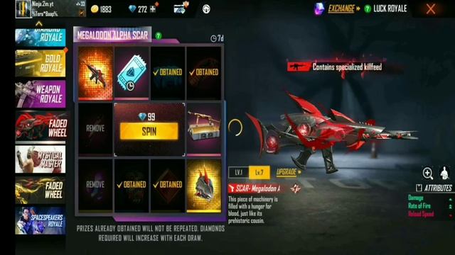 Megalodon Alpha Scar Gun Skin Op😘😳😍