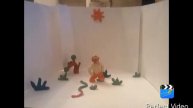 Прогулка в мире Юрского периода(из пластилина)