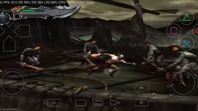 Tecno Pova test game Damon ps2 God of war 1