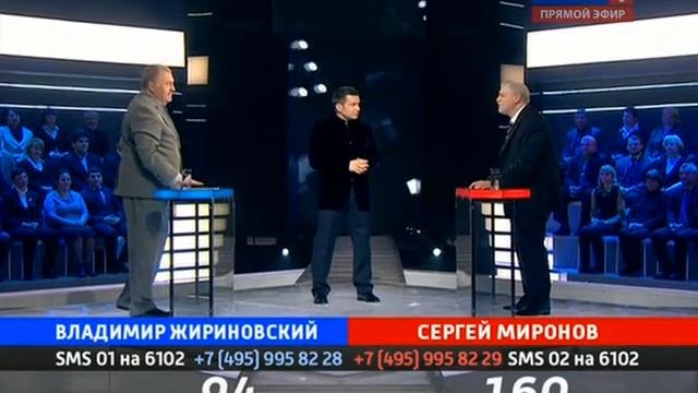 Поединок Жириновский - Миронов 26.01.2012