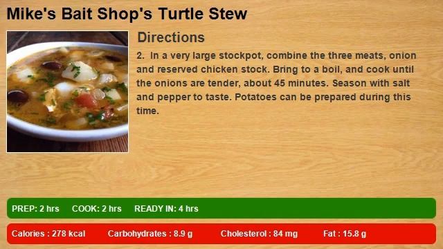 Mike's Bait Shop's Turtle Stew