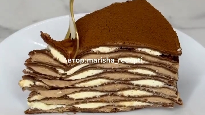 Очень вкусный Блинный ТОРТ...🥞🍰☕😋    Рецепт в описании ✍️