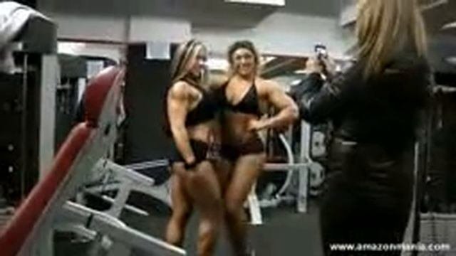 Muscle Building   Monica Martin & Rita Sargo At SusaGym, Amsterdam