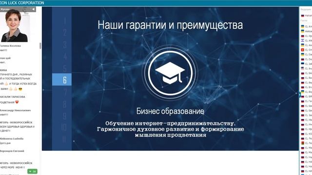 CONSTELLATION LUCK -  ВАШ БИЗНЕС!  НАТАЛЬЯ ЖУКОВА О КОРПОРАЦИИ