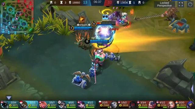 Lilya very combo team fight and support - mobile legends