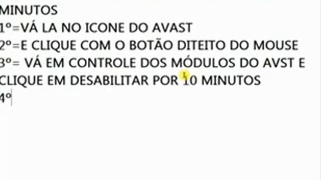 como desativar avast por 10 minutos xvid
