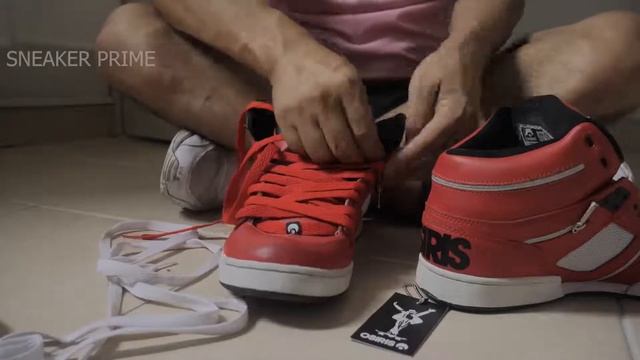 Skate Shoes OSIRIS BRONX Michael Jackson style memorial. on feet /ASMR Sound lace shoes