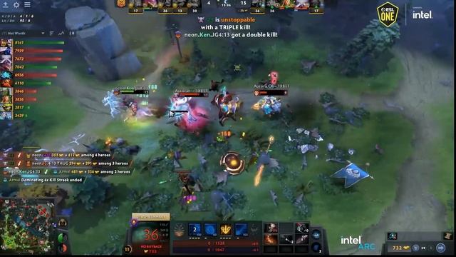AURORA vs NEON with Kuku, Gabbi, Jau and Yowe - ESL One Birmingham Closed Qualifs