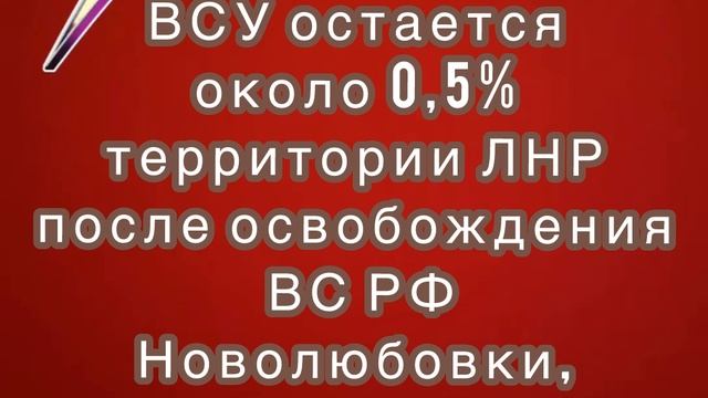 Под контролем ВСУ остается около 0,5% территории ЛНР