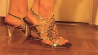 Shoe Review - Honeystore Women's Rhinestone Peacock Patterned Sandals with Chunky Heel