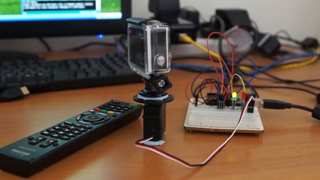 IR Remote Controlled GoPro pan head