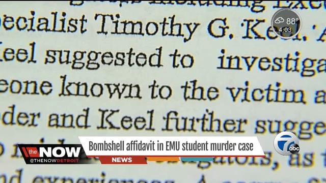Bombshell affidavit released in EMU student murder case