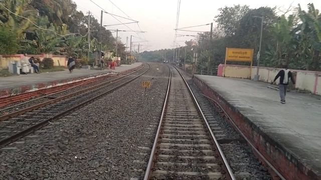 How local Train Journey Looks from Train Cab Journey on Local Train